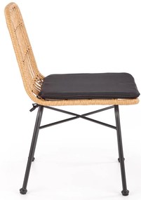 Scaun de grădină Karma K401 (natural + negru). 1118276