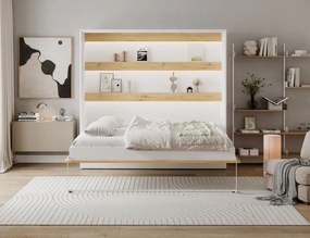 Pat rabatabil Devesto Horizontal Wall 160 Artisan Eiche LED, 200x160 cm – Artisan Eiche