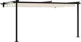 vidaXL Foișor Crem 400 x 300 x 200 cm Poliester