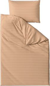 Lenjerie de pat din microfibra JASMINE maro - dunga 2 cm, buzunar hotelier Dimensiune lenjerie de pat: 70 x 90 cm | 140 x 200 cm