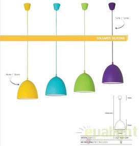 Lustra moderna / Pendul camera tineret GUMMY BLUE 187014 SU