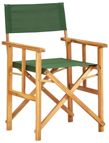 vidaXL Scaun de regizor, verde, lemn masiv de acacia