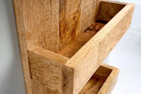 Raft de perete pentru flori sau condimente HEMINGWAY 80cm mango A-42573 VC