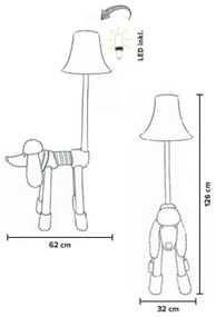 Lampadar LED pentru copii Happy Lamps BELLO LED/5,4W/230V pudel