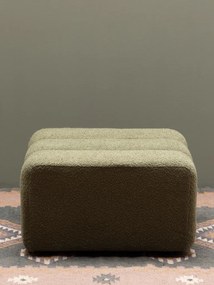 Taburet verde, din textil, Nasrine