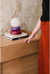 Comodă în culoare naturală cu aspect de lemn de stejar 146x76x51 cm Hido – noo.ma