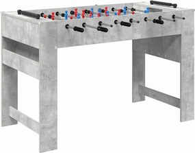 vidaXL Masă de Foosball Gri Beton 125 x 60,5 x 80 cm Lemn compozit