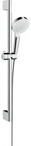 Set de dus, Hansgrohe Crometta Vario Unica, cu para 2 tipuri de jet, furtun si bara 65cm, crom, 26532400