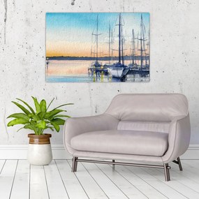 Tablou - Plimbare cu barca, aquarel (90x60 cm)