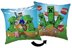 Pernă pentru copii 40x40 cm Minecraft "Creeper Rush" – Jerry Fabrics