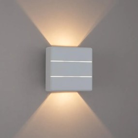 Brilagi - Aplică LED de exterior DOUBLERAY LINE, 6W, 230V, albă, IP54