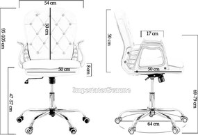 Scaun de birou din catifea elegant OFF 437 roz