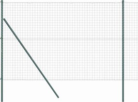 vidaXL Gard cu Stâlp Verde 1,5 x 10 m Oțel și PVC