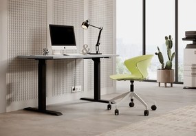 Birou Height Adjustable MALLO – Negru / Stejar Artisan
