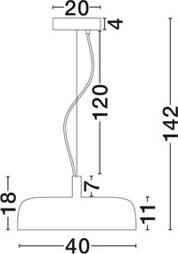 Lustra suspendata LED 3000K NOELIA negru 40cm