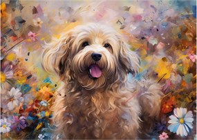 Tablou pe sticlă - Happy Dog II. (70x50 cm)