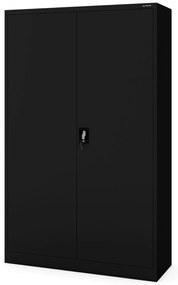 Dulap metalic Jan II negru (115x185 cm)