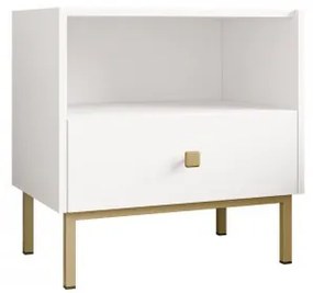 Noptieră Probazzo 1SZ (Alb + auriu) . 1104519