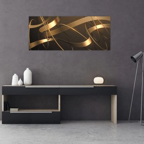 Tablou - Panglici de bronz (120x50 cm)