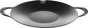 Tavă de aluminiu pentru grătar/coacere BUYDEEM CP101, 36 cm, antiaderentă, mânere ergonomice, margine de turnare, negru