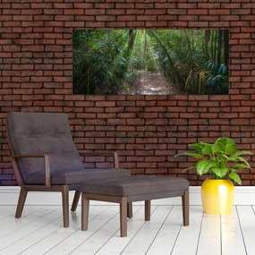Tablou - Razele solare în junglă (120x50 cm)