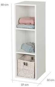 Bibliotecă pentru copii albă 27x88 cm – Roba
