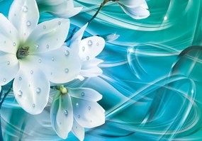 Fototapet - Roua pe floare (152,5x104 cm)