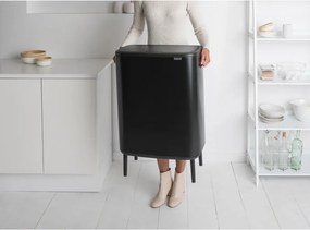 La mâna a doua: Cos pentru gunoi Brabantia Bo Touch Hi 1001260, 60 L, Inaltat, Deschidere lina si silentioasa, Negru mat