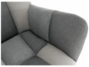 Fotoliu de design rotativ, patchwork/negru, KOMODO