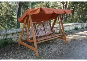 Balansoar de grădină maro din lemn Luisa – Rojaplast