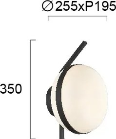 Aplică de perete PALMA 1xE27/40W/230V neagră