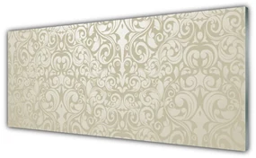 Tablou pe sticla Abstract Art White