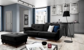 Canapea tapitata, extensibila, cu spatiu pentru depozitare, 220x83x90 cm, Bellis 01, Eltap (Culoare: Cafeniu / Loco 4)