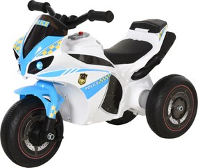 HOMCOM Motocicletă pentru Copii 18-36 Luni cu 3 Roți, Muzică și Faruri, 74x39x48 cm, Albastru Deschis | Aosom Romania