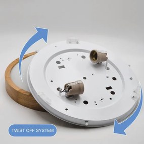 Lustr OAK SLIM 2xE27/60W/230V stejar Ø 37 cm