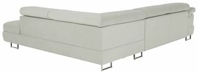 Set canapea cu spaţiu de depozitare, gri deschis, material textil, dreapta, BUTON R