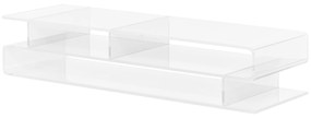 HOMCOM Suport Monitor Acrilic cu Spațiu pentru Tastatură, Organizator Birou Multifuncțional, Transparent, 50.8x19x12 cm | Aosom Romania
