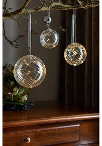 Decorațiune cu lumină LED Sirius Wave Ball, Ø 8 cm