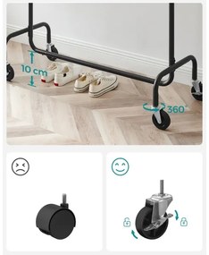 Cuier mobil de podea LINEA, negru