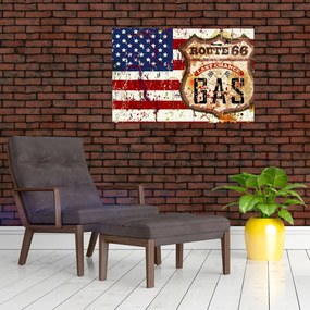 Tablou - Vintage steag (90x60 cm)