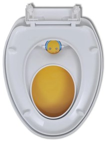 Capace WC inchidere silentioasa, 2 buc., alb  galben, plastic
