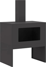 vidaXL Cuptor de foc Negru 60 x 40 x 96 cm Oțel