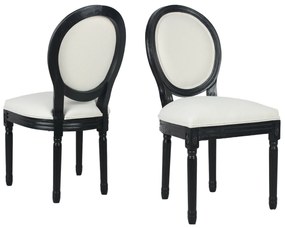 Set 2 scaune baroc Beatrice negru/crem 57/54/97 cm