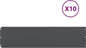 vidaXL Borduri de gazon 10 buc Antracit 25x103 cm Oțel laminat la rece