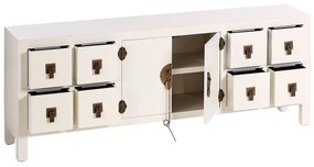 Comodă albă joasă 130x50,5 cm Oriente – Ixia