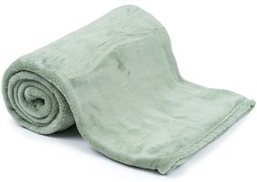 Pătură fleece verde măsliniu, 125 x 150 cm