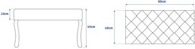Comodă pentru hol gri 80 cm