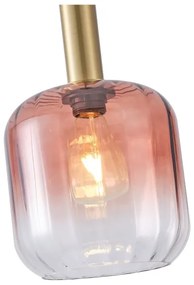 Lustră pe cablu 1xE27/15W/230V roșu/fumuriu pr. 20 cm