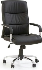 Scaun de birou HAMILTON, negru, piele ecologica, 60x70x102/111 cm