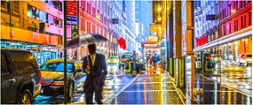 Tablou - Oraș în lumina neoanelor (120x50 cm)